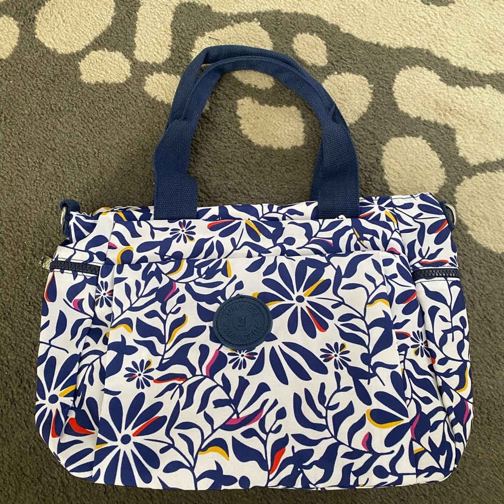 NWOT Navy Floral Tote Bag - Blue Floral Print crossbody Bag